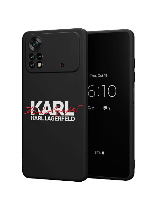 Силиконовый чехол для Poco X4 Pro (5G) "NOVEL: Lagerfeld V.2"