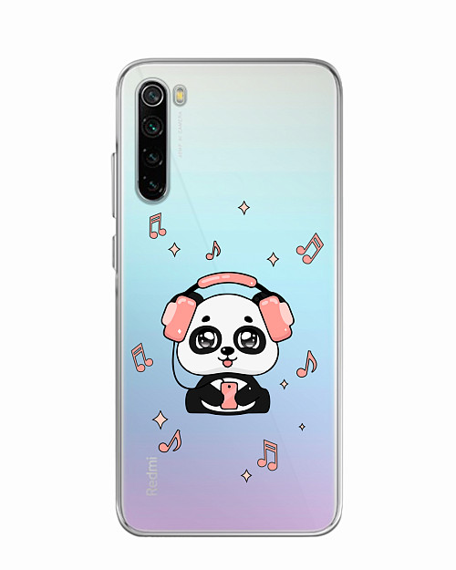Силиконовый чехол для Xiaomi Redmi Note 8 Музыкальная панда