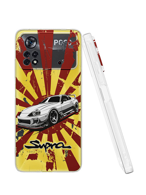 Силиконовый чехол для Poco X4 Pro (5G) "Toyota Supra"