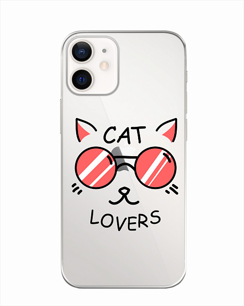 Силиконовый чехол для Apple iPhone 12 Mini Cat lovers