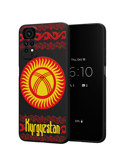 Силиконовый чехол для Xiaomi Redmi Note 11S (4G) "Флаг Кыргызстана"