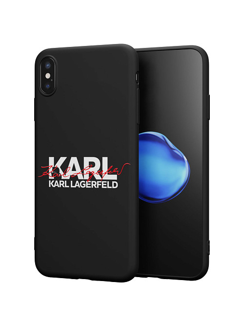 Силиконовый чехол для Apple iPhone XS Max "NOVEL: Lagerfeld V.2"