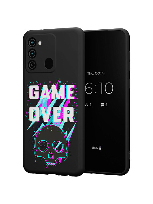 Силиконовый чехол для Tecno Spark 8C "Game over"