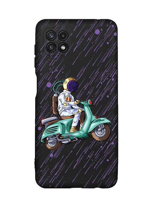 Силиконовый чехол для Samsung Galaxy A22S (5G) Космонавт на скутере