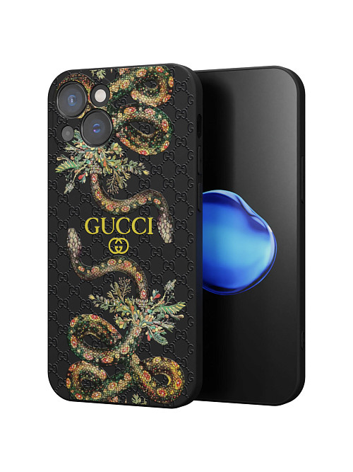 Силиконовый чехол для Apple iPhone 13 "NOVEL: Gucci"