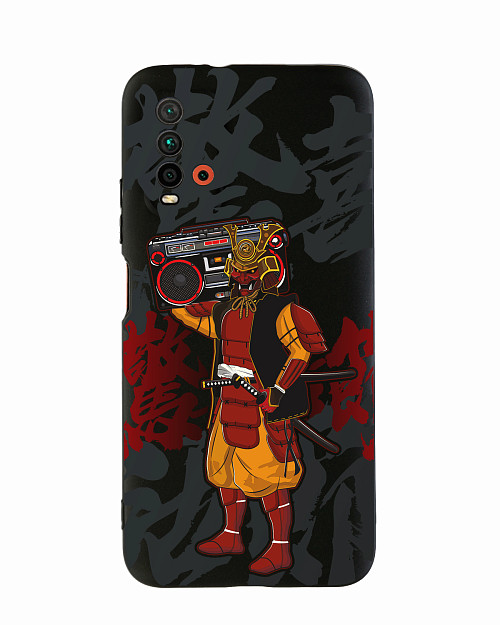 Силиконовый чехол для Xiaomi Redmi 9T "Boombox Samurai"