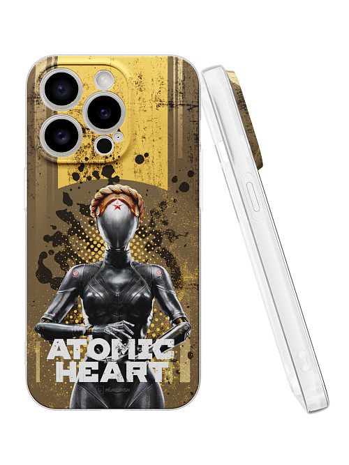 Силиконовый чехол для Apple iPhone 15 Pro "Atomic Heart: Левая близняшка"