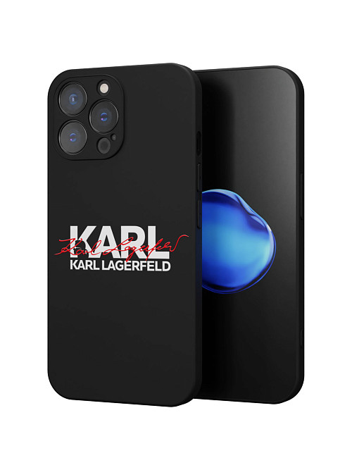 Силиконовый чехол для Apple iPhone 13 Pro Max "NOVEL: Lagerfeld V.2"