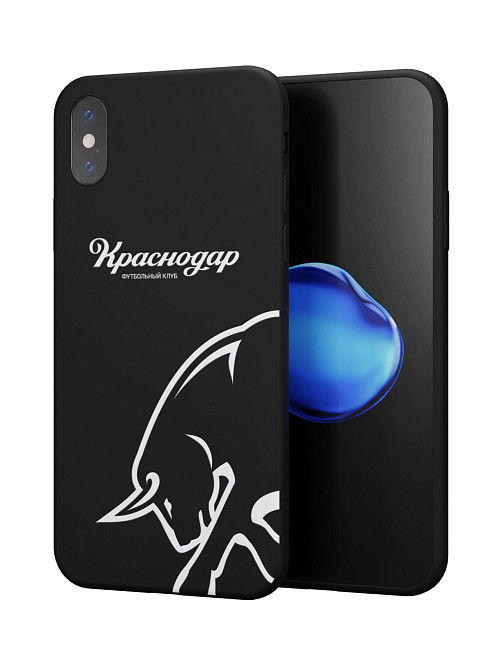 Силиконовый чехол для Apple iPhone Xs "Краснодар: Бык"