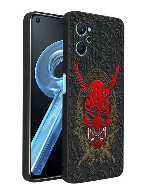 Силиконовый чехол для realme 9i Red Oni mask