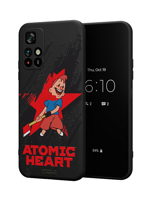 Силиконовый чехол для Poco M4 Pro (5G) "Atomic Heart: Пионер"