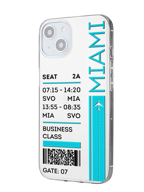 Силиконовый чехол для Apple iPhone 13 mini Билет в Майами