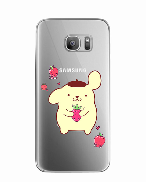 Силиконовый чехол для Samsung Galaxy S7 Собачка с ягодой