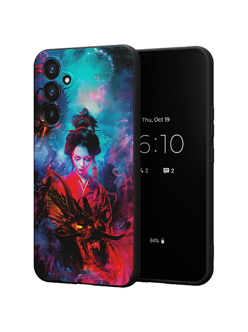 Силиконовый чехол для Samsung Galaxy A54 (5G) "Ойран с драконом"