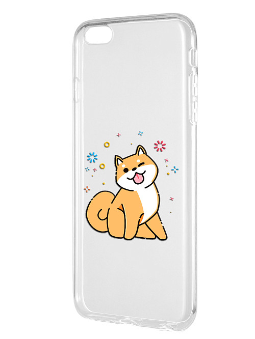 Силиконовый чехол для Apple iPhone 6S Plus Собака Сиба-ину