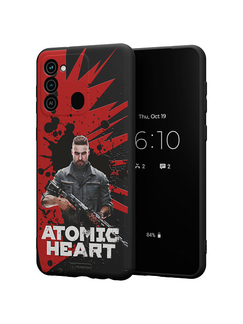 Силиконовый чехол для Tecno Spark 8C "Atomic Heart: Майор Нечаев"