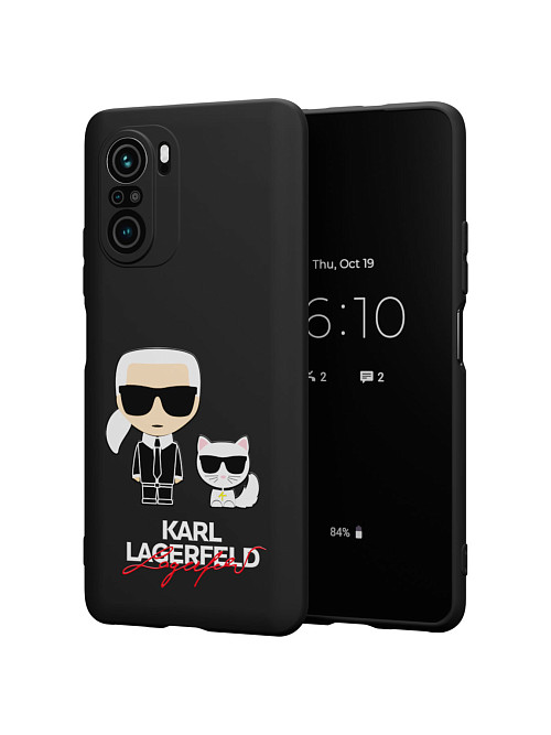 Силиконовый чехол для Poco F3 "NOVEL: Lagerfeld"