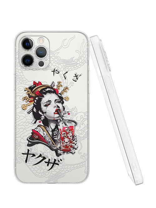 Силиконовый чехол для Apple iPhone 12 Pro Max "Geisha Bloody"