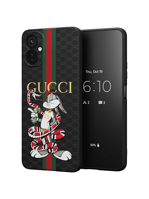 Силиконовый чехол для Tecno Spark 9 Pro "NOVEL: Багз Банни Gucci"