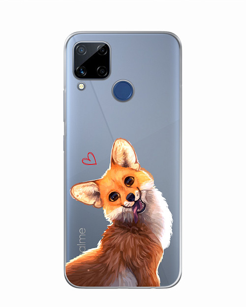 Силиконовый чехол для Realme C15 Лисичка