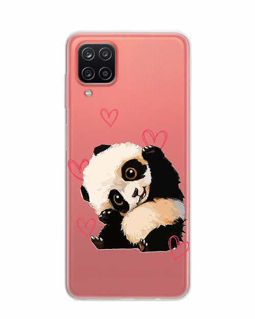 Силиконовый чехол для Samsung Galaxy A12 (4G) "Милая панда"