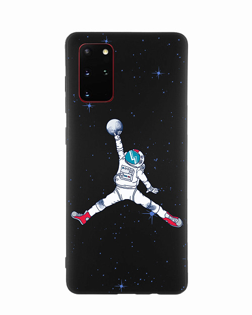 Силиконовый чехол для Samsung Galaxy S20 Plus Космический баскетбол