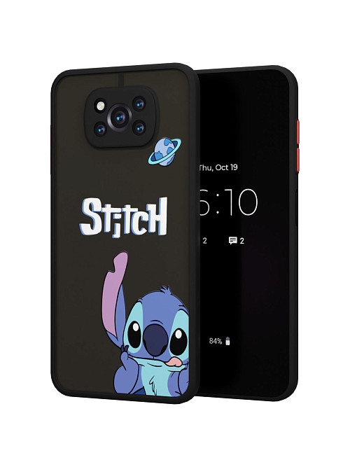 Противоударный чехол для Poco X3 Pro "NOVEL: Stitch planet"