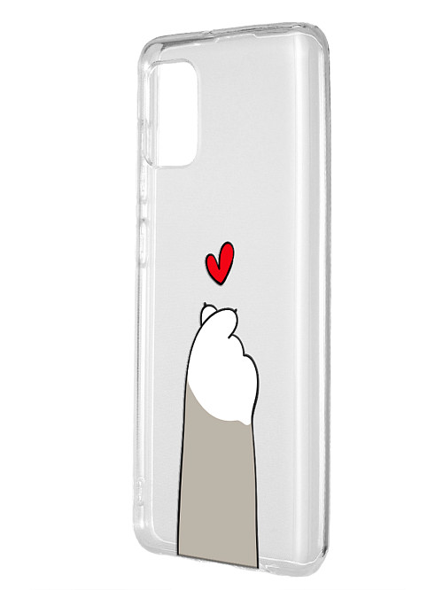 Силиконовый чехол для Samsung Galaxy A31 "Лапка с сердцем"