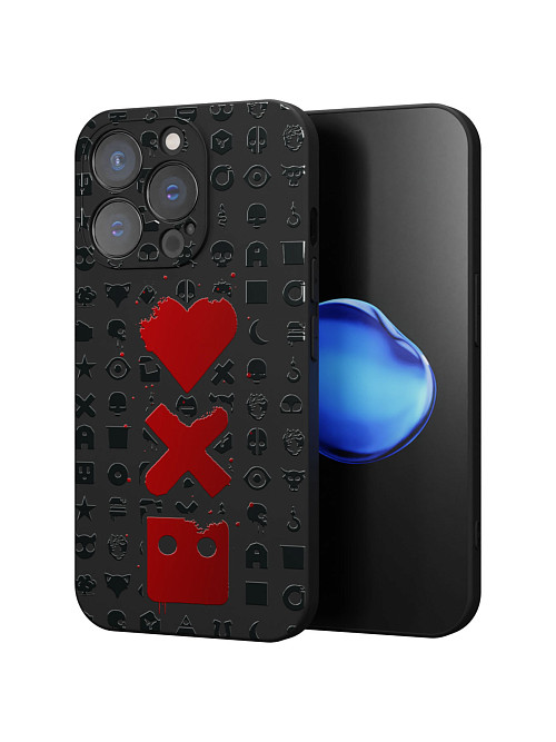 Силиконовый чехол для Apple iPhone 14 Pro "Love Death Robots"