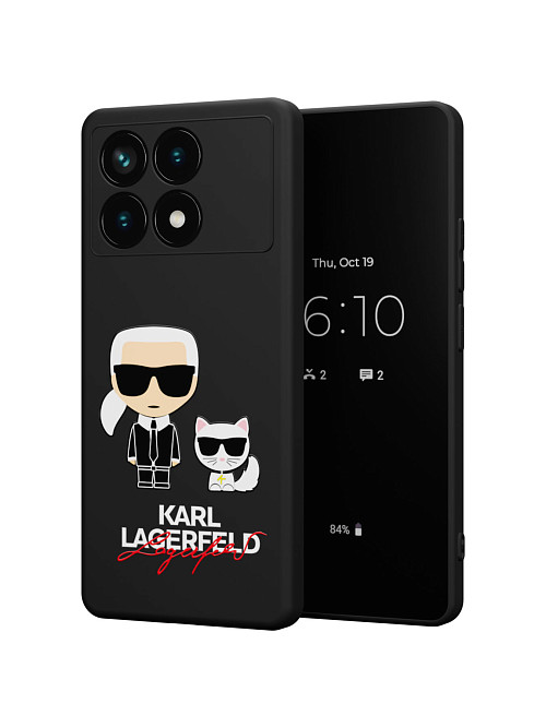 Силиконовый чехол для Poco X6 Pro (5G) "NOVEL: Lagerfeld"