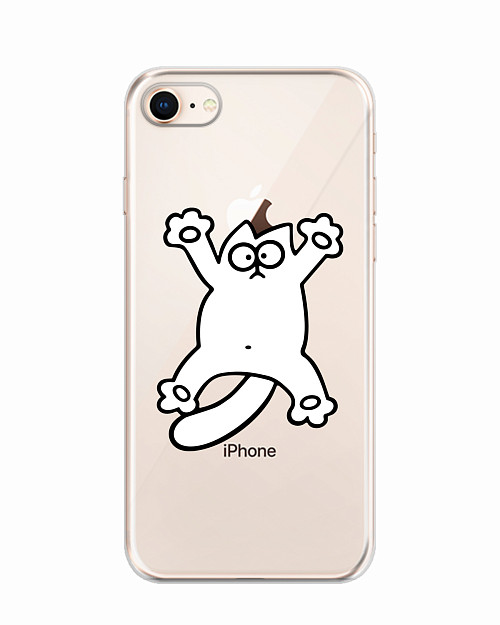 Силиконовый чехол для Apple iPhone 7 "Кот Саймон"