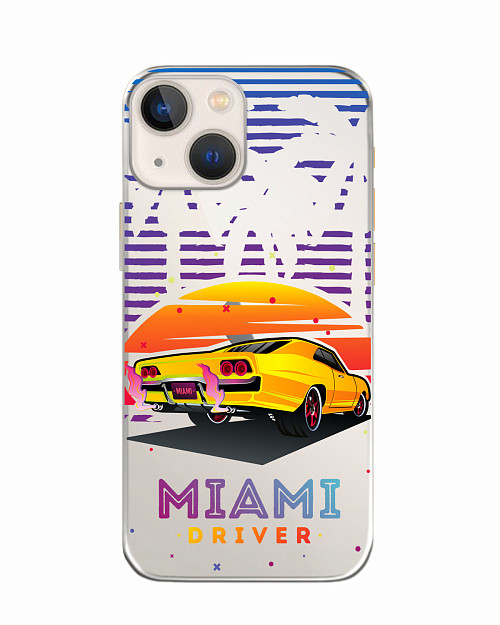 Силиконовый чехол для Apple iPhone 13 Miami driver