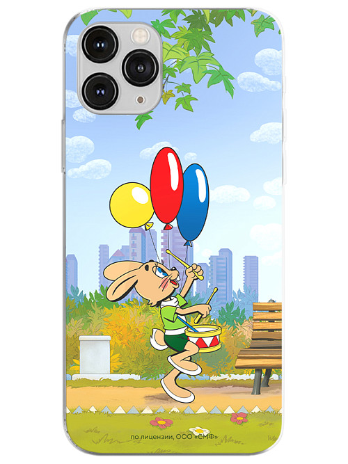 Силиконовый чехол для Apple iPhone 11 Pro "Ну, погоди: Воздушные шарики"