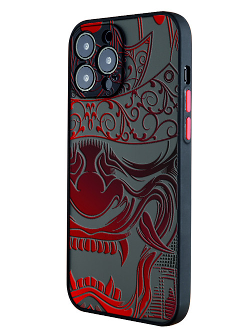 Противоударный чехол для Apple iPhone 13 Pro Max "Красная маска самурая"