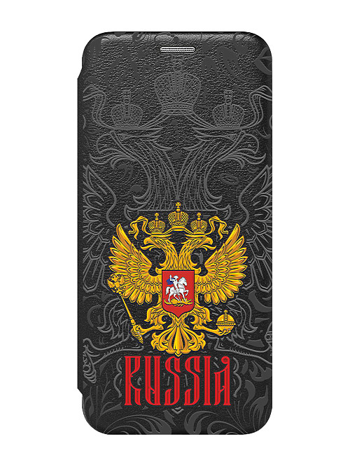 Чехол книжка для Xiaomi Redmi Note 9T "Герб России"