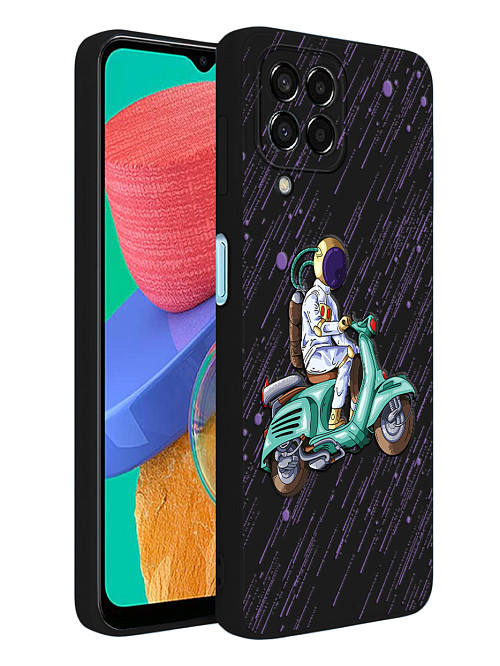 Силиконовый чехол для Samsung Galaxy M33 (5G) Космонавт на скутере