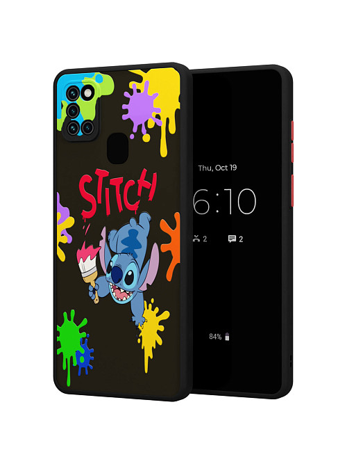 Противоударный чехол для Samsung Galaxy A21s "NOVEL: Stitch paints"
