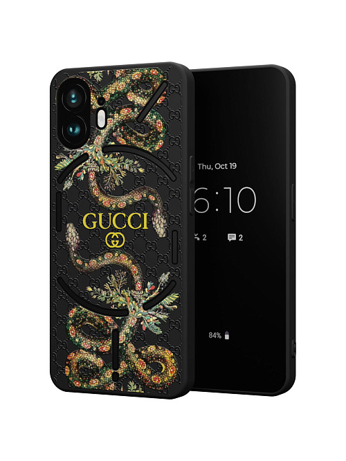 Силиконовый чехол для Nothing Phone 2 "NOVEL: Gucci"