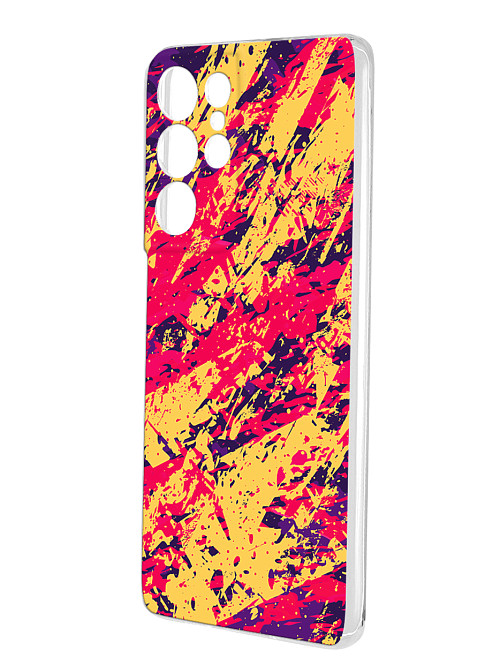 Силиконовый чехол для Samsung Galaxy S21 Ultra "Брызги краски"