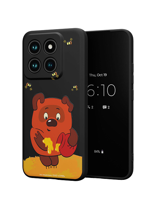 Силиконовый чехол для Xiaomi 14 Pro "Винни-Пух: Медвежонок и мед"