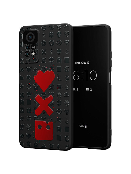 Силиконовый чехол для Xiaomi Redmi Note 12 Pro (4G) "Love Death Robots"