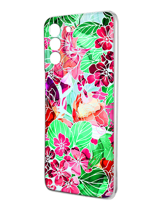 Силиконовый чехол для Samsung Galaxy S21+ (5G) "Яркие цветы"
