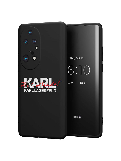 Силиконовый чехол для Huawei P50 Pro "NOVEL: Lagerfeld V.2"