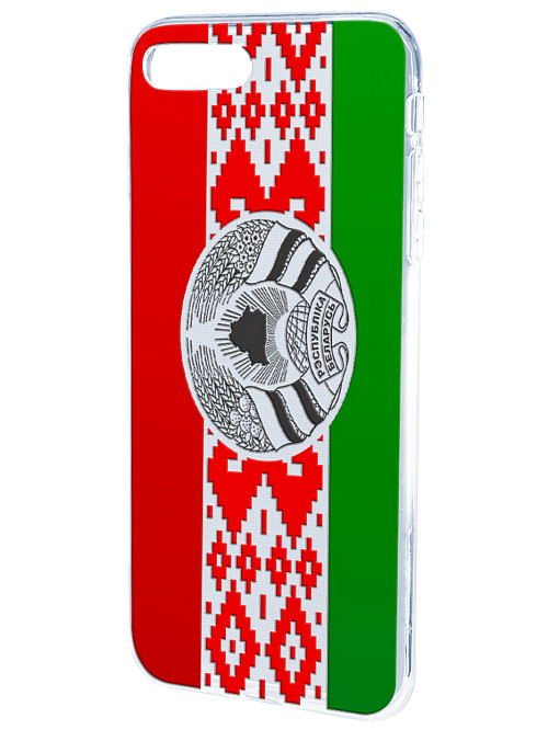 Силиконовый чехол для Apple iPhone 7 Plus "Флаг Беларуси"