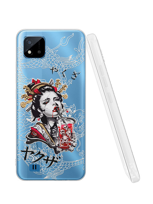 Силиконовый чехол для Realme C20 (2021) "Geisha Bloody"