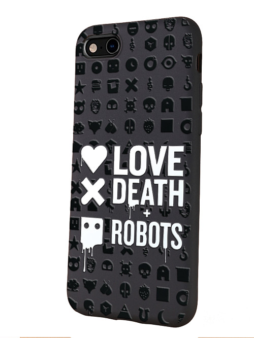Силиконовый чехол для Apple iPhone 8 "Любовь Смерть Роботы"