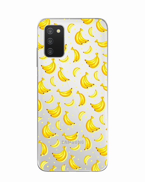 Силиконовый чехол для Samsung Galaxy A03S Бананы