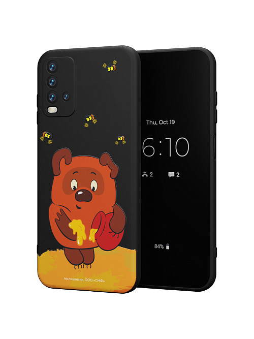 Силиконовый чехол для Xiaomi Redmi 9T "Винни-Пух: Медвежонок и мед"