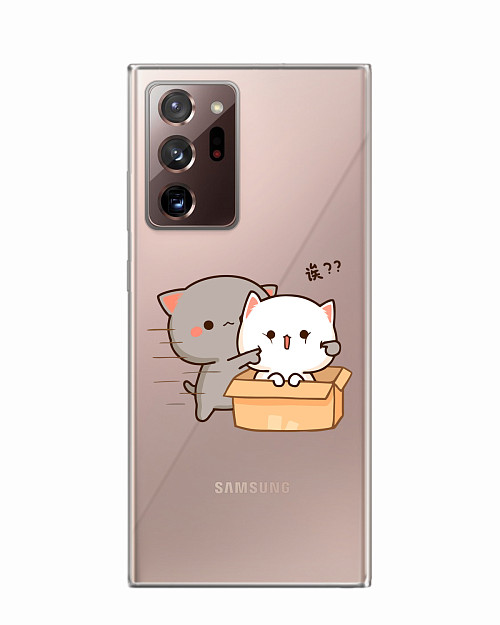 Силиконовый чехол для Samsung Galaxy Note 20 Ultra (5G) Два котика