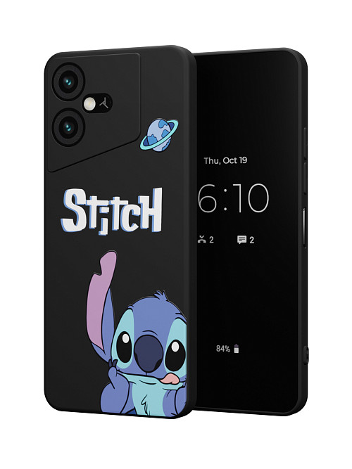 Силиконовый чехол для Tecno Pova Neo 3 "NOVEL: Stitch planet"